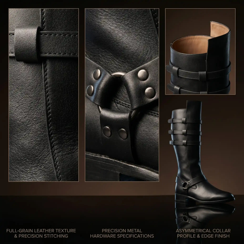Toe detail on custom Quinlan Vos Star Wars cosplay boots