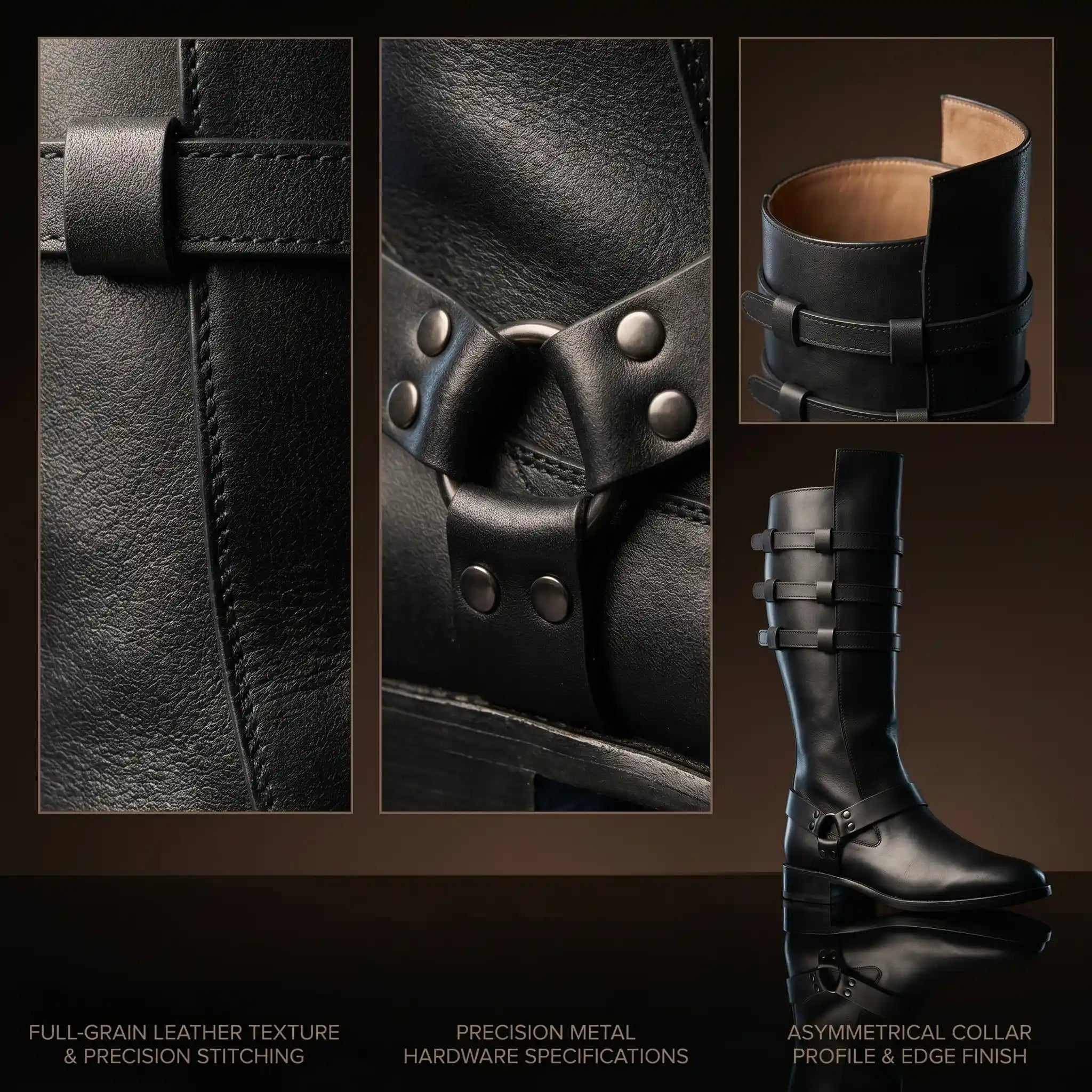 Toe detail on custom Quinlan Vos Star Wars cosplay boots