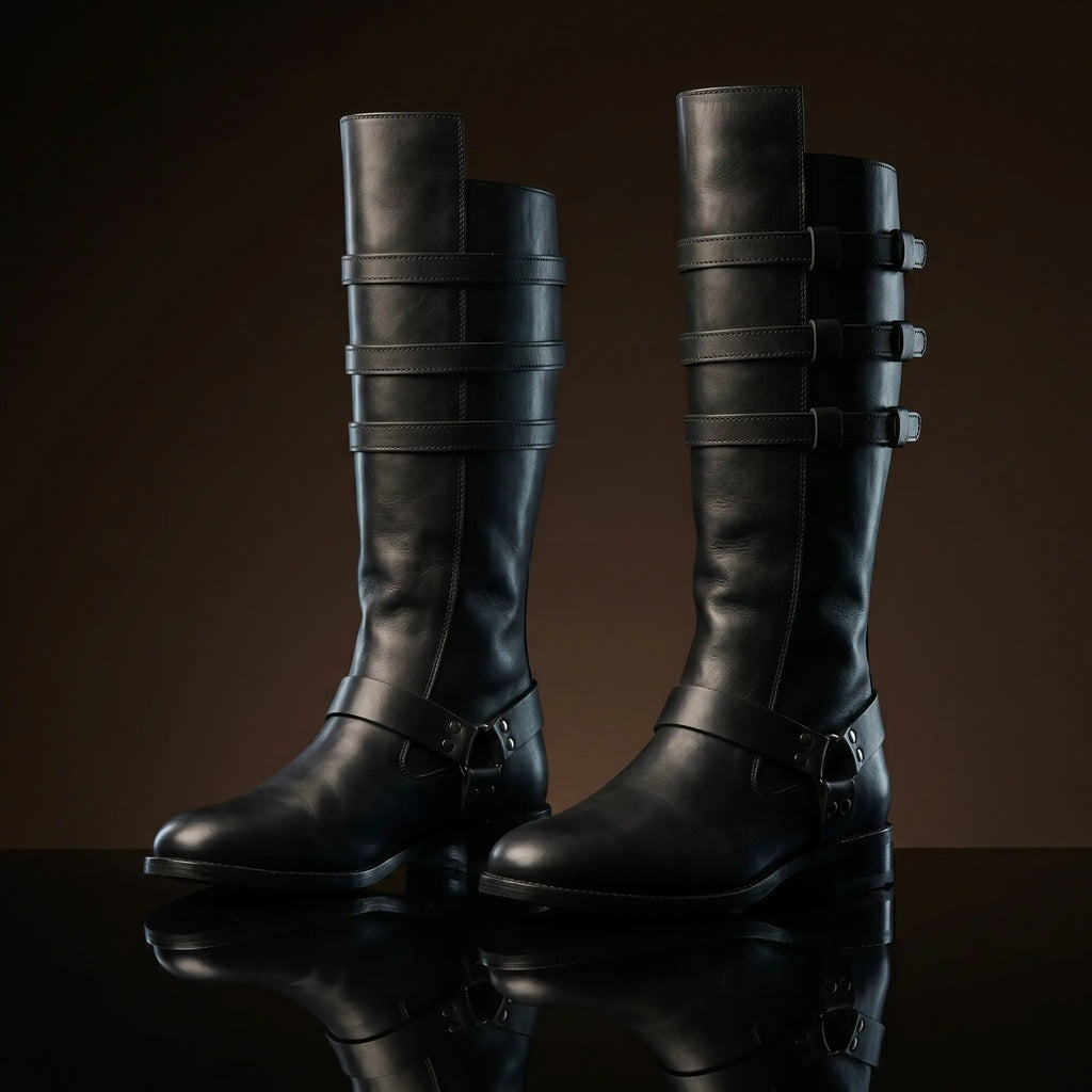Pair of custom Star Wars Quinlan Vos cosplay boots by NOIRTIDE