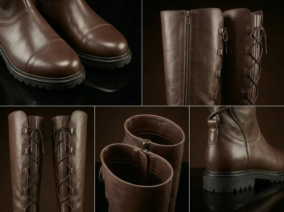 Sole detail on custom Star Wars Rey cosplay boots