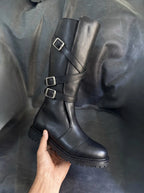 Star Wars Sith cosplay boots in black leather — handmade by NOIRTIDE