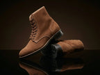Sole detail on handmade USMC Boondocker roughout leather boots