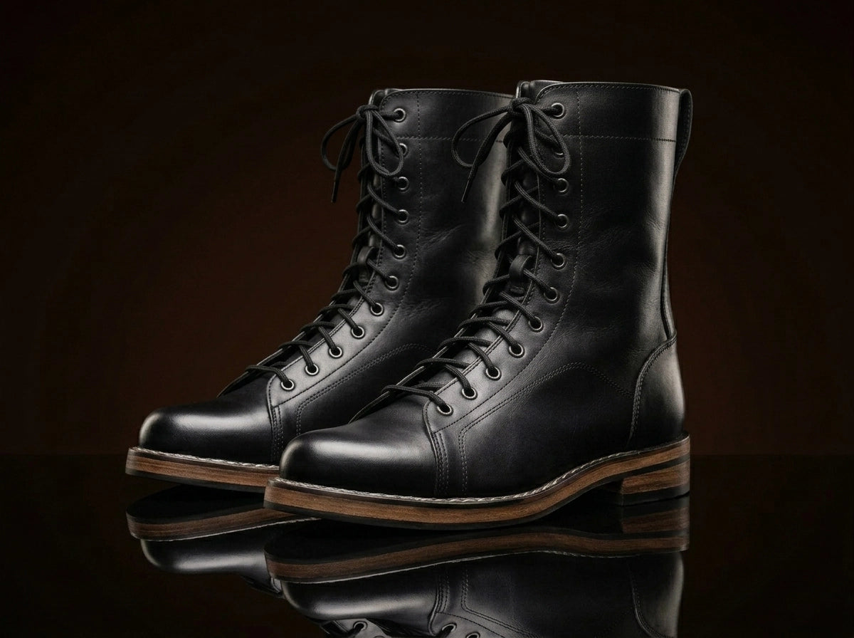 USMC Raider WWII leather combat boots — handmade by NOIRTIDE