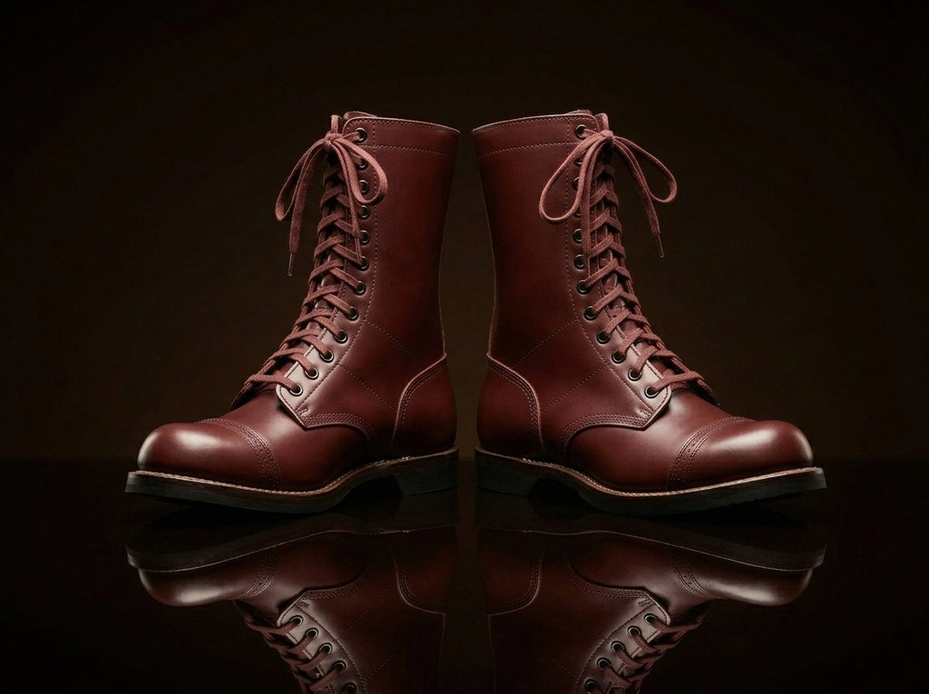 Sole detail on authentic USMC Raider leather boots by NOIRTIDE