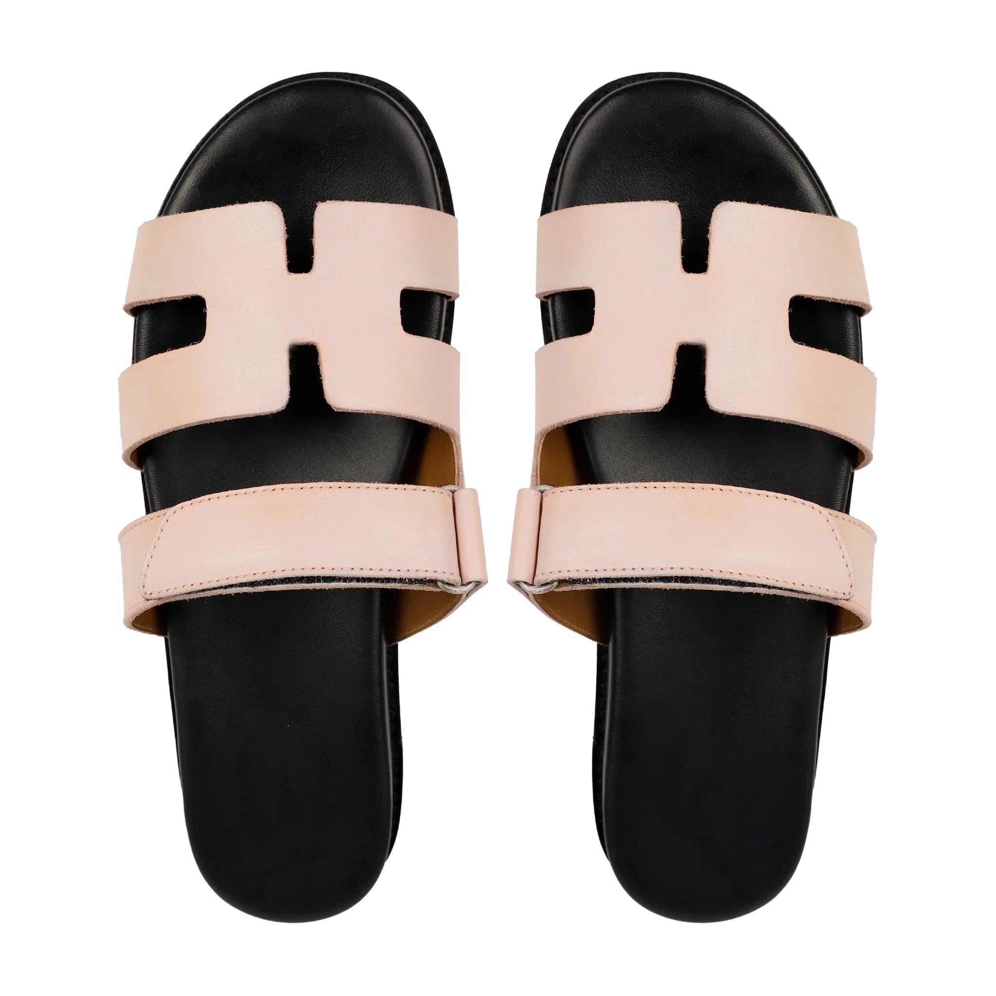 Noirtide Women’s Pink Leather Slippers