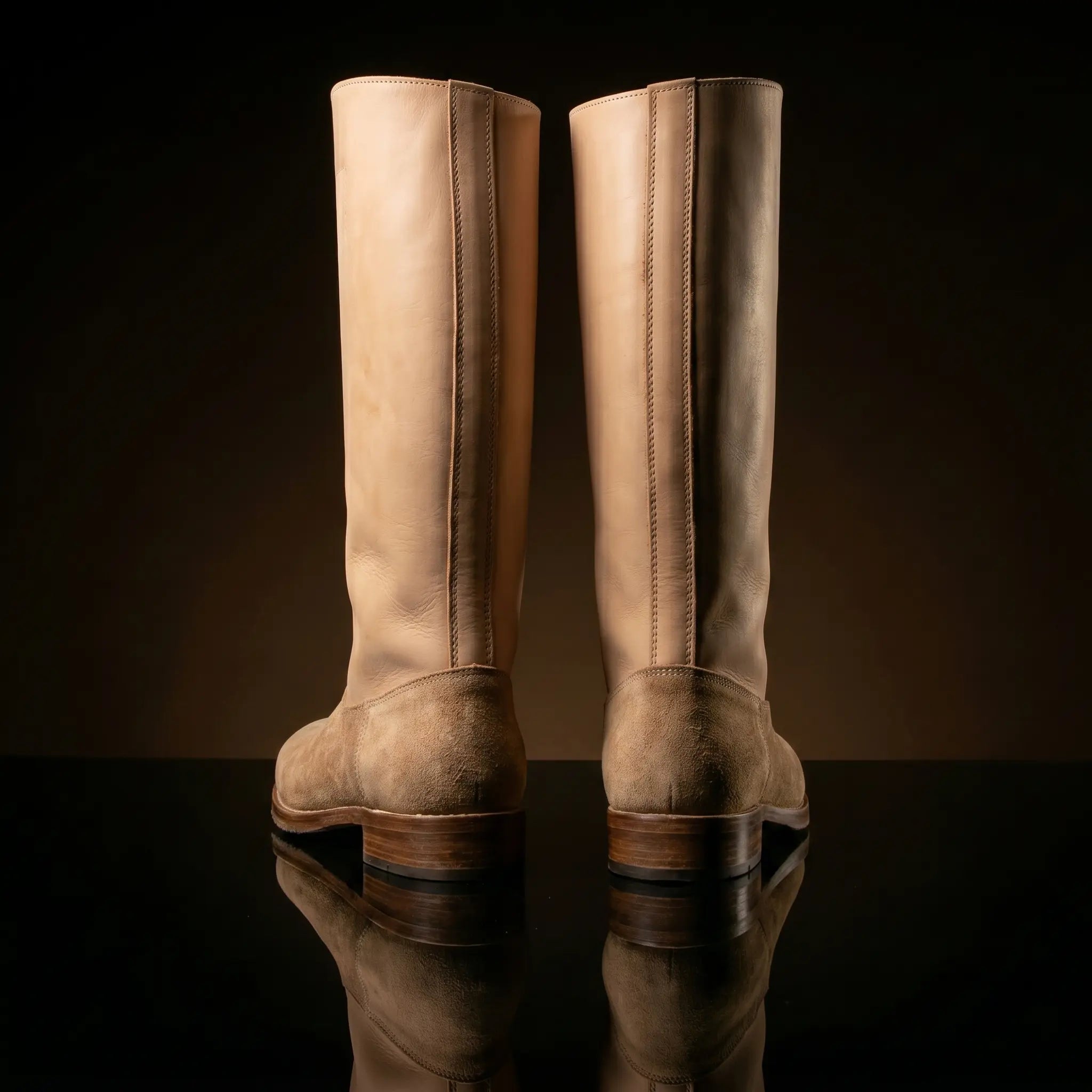 Pair of WW1 German Marschstiefel marching boots handcrafted by NOIRTIDE