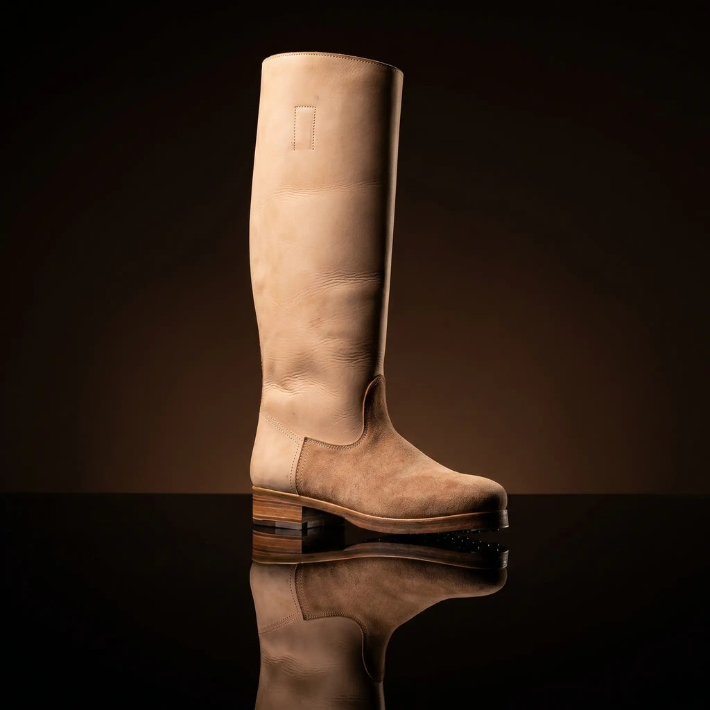 WW1 German Marschstiefel marching boots in natural leather — NOIRTIDE