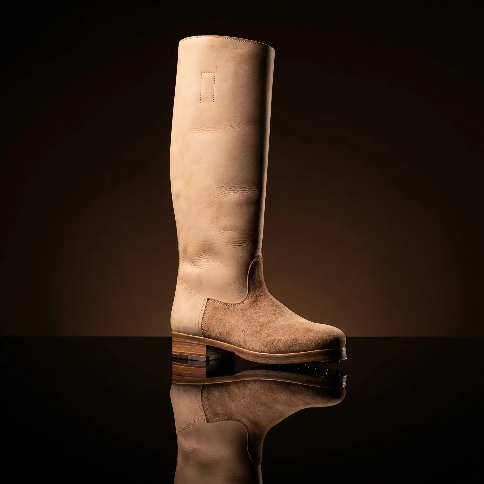 WW1 German Marschstiefel marching boots in natural leather — NOIRTIDE