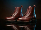 Brown leather texture on NOIRTIDE authentic WW2 American service boots