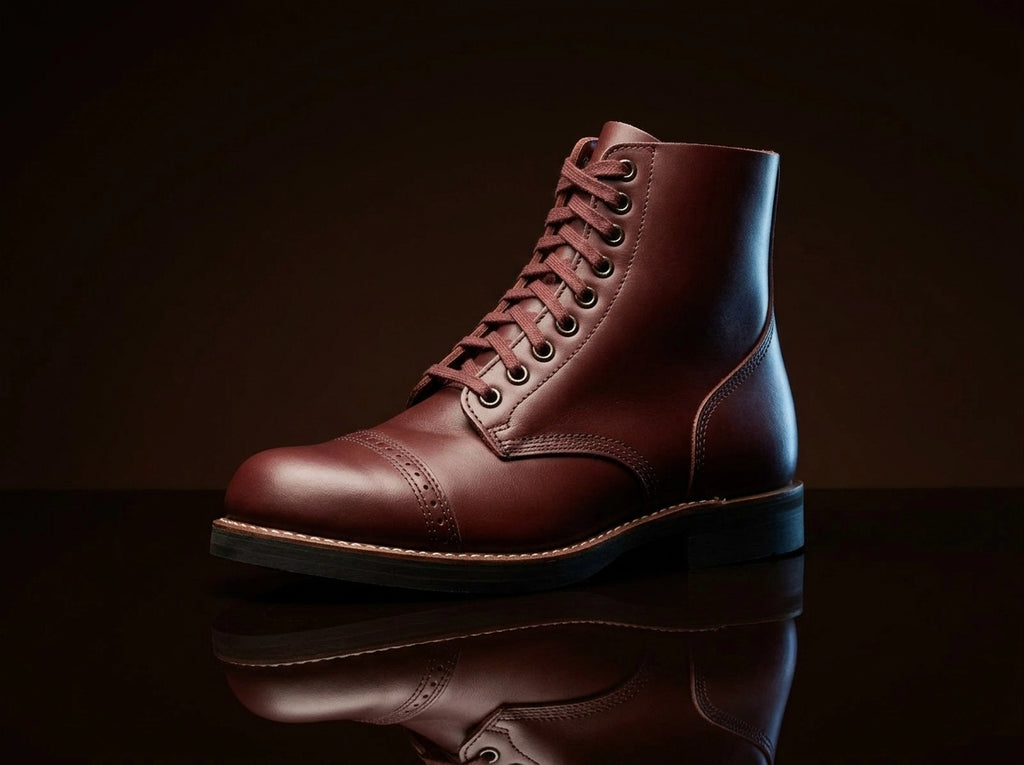 WW2 American service boots in brown leather — handmade to WWII US Army spec by NOIRTIDE