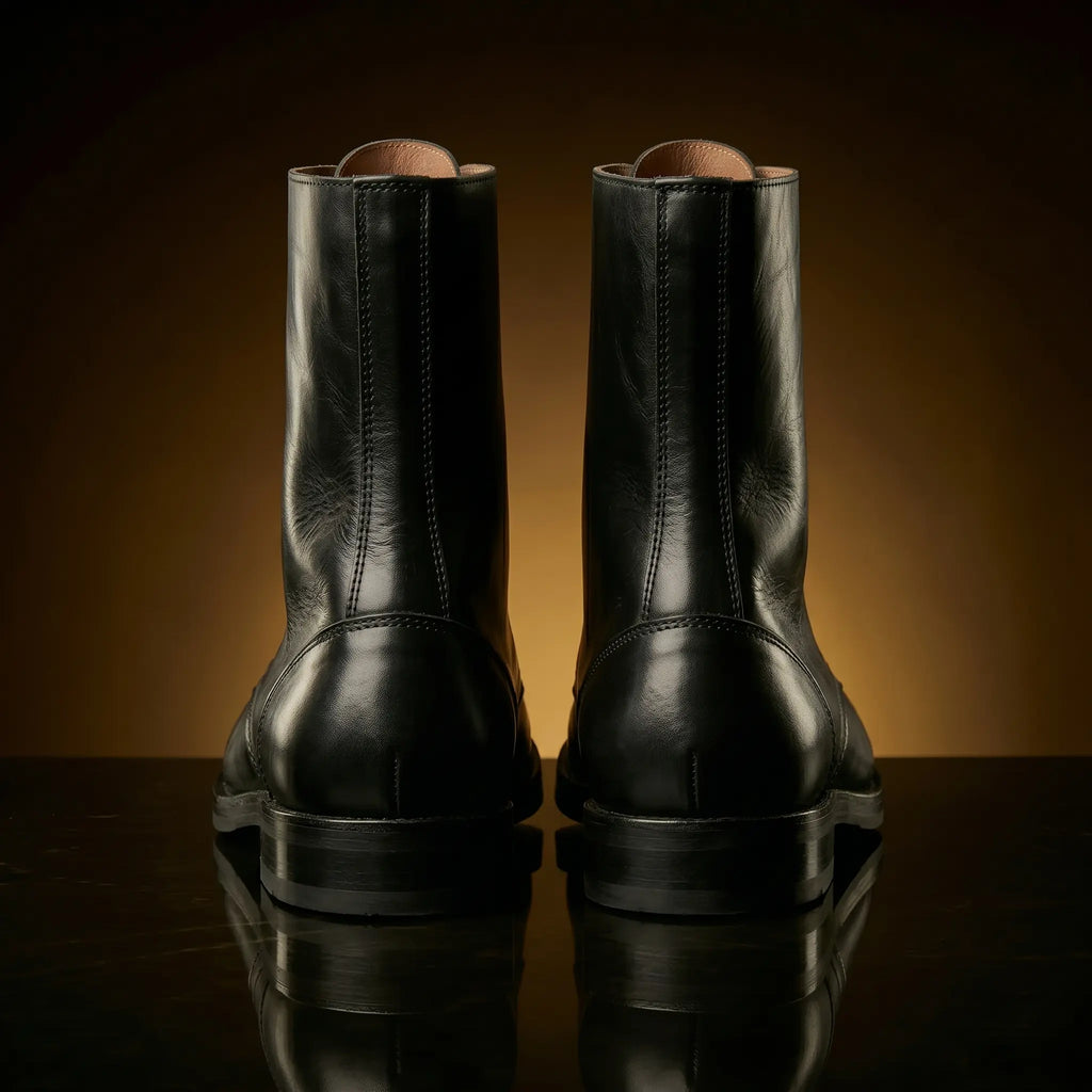 Pair of WW2 German Panzer crew boots made to order by NOIRTIDE