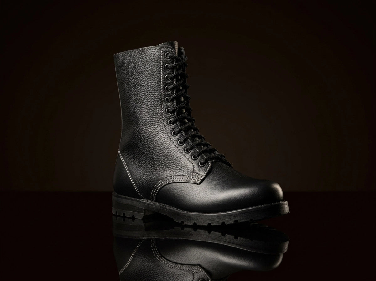 WW2 German Fallschirmjager paratrooper boots with front lacing — NOIRTIDE