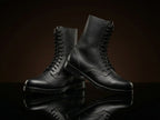 Sole view of handmade WW2 German paratrooper front lace boots