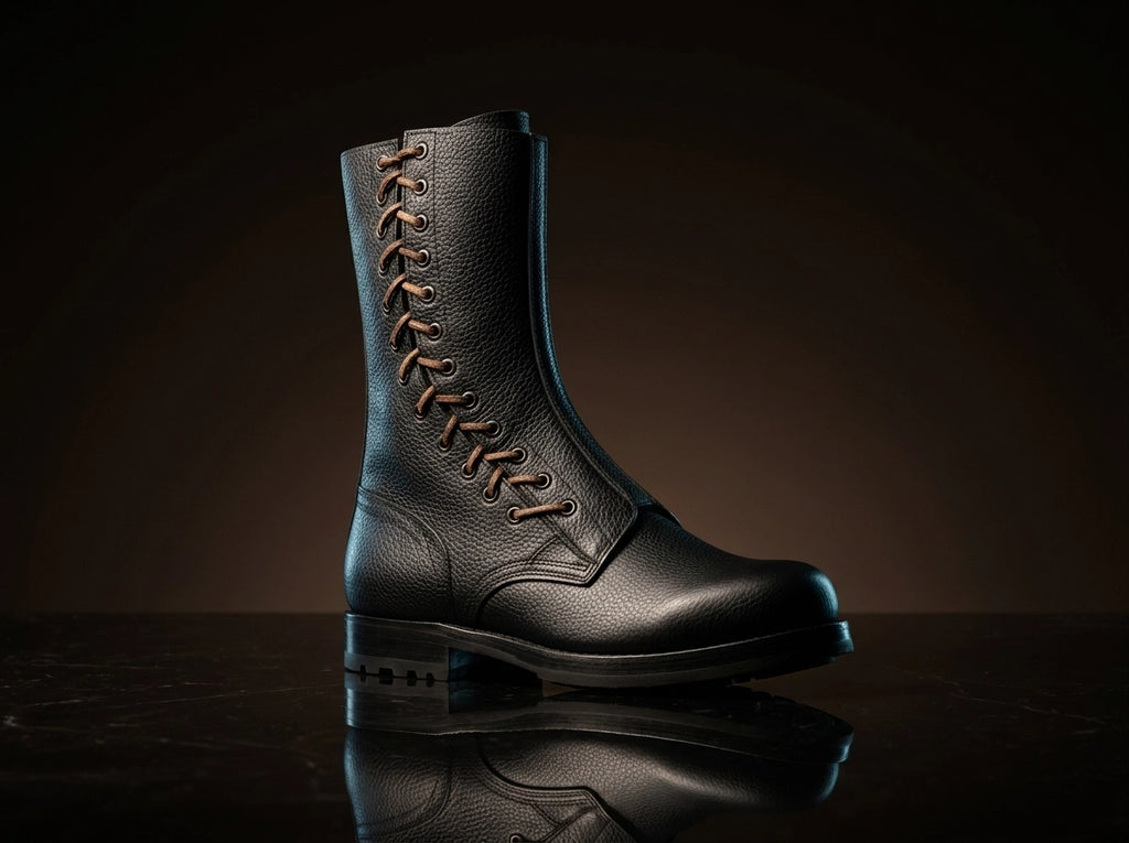 WW2 German Fallschirmjager paratrooper boots with side lacing — NOIRTIDE