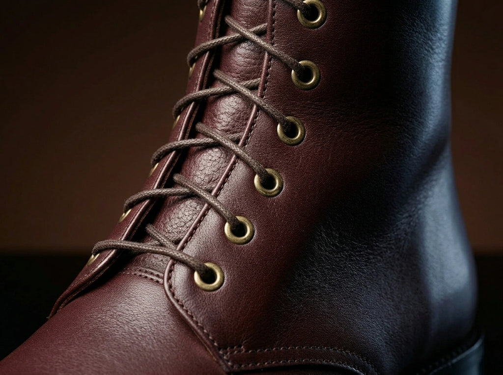 Toe detail on NOIRTIDE handmade WW2 German SA Kampfzeit boots