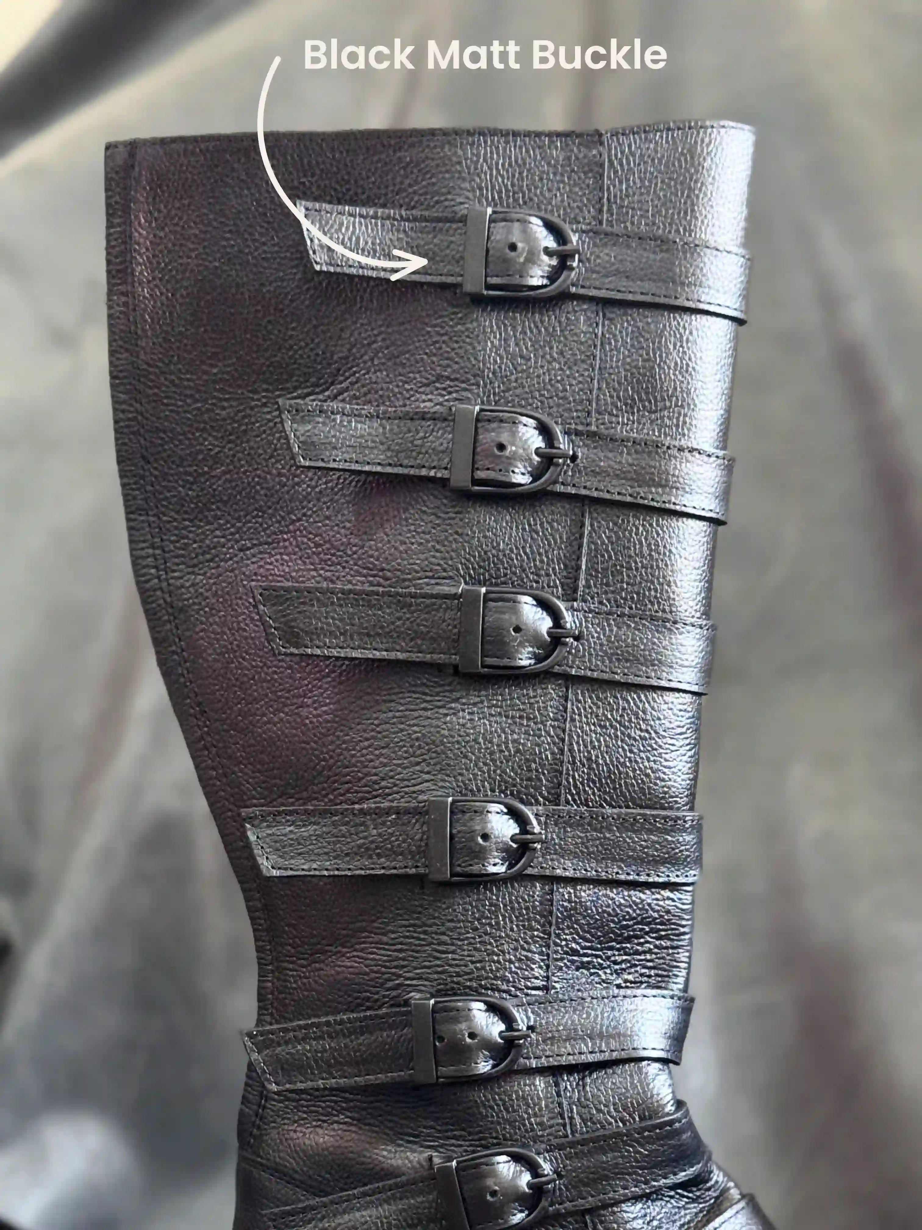Multi-Buckle Knee High Renaissance Boots