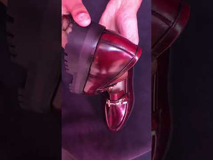chubky sole red men loafer with horsebit 