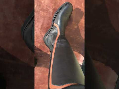 black and brown renaissance boots 