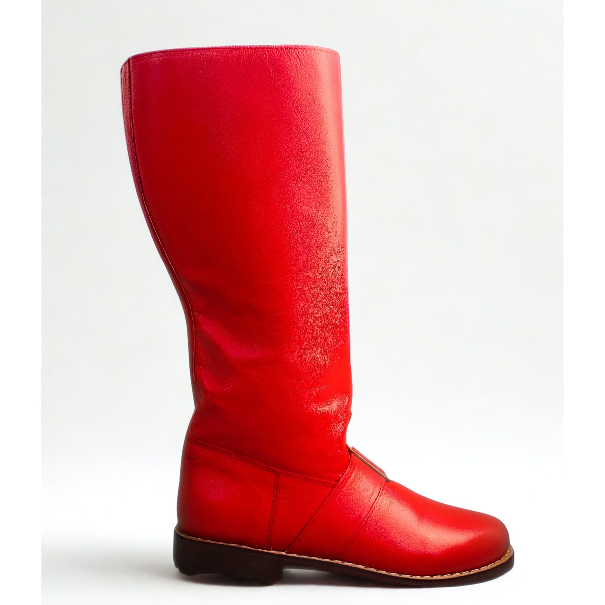 Santa Claus boots tall red leather costume boots